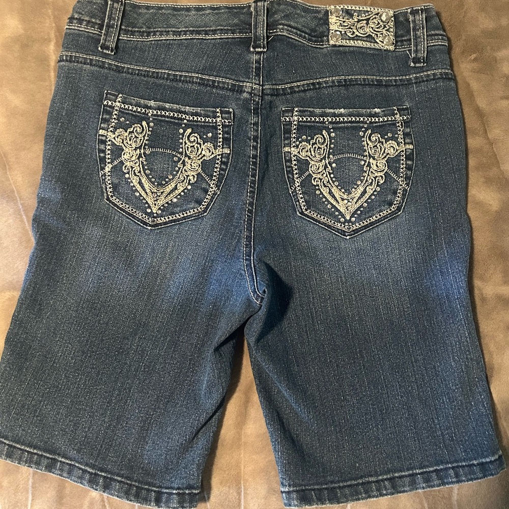 Style & Co. Dark Blue Embroidered Jeans - Picture 3 of 7